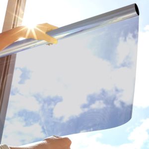 Sonnenschutz Fensterfolie Selbsthaftend, Folie für Sonnenschutz Fenster  Außen und Innen, Spiegelfolie für Fenster, Sonnenschutzfolie für  Schlafzimmer UV-Schutz Silber (45 x 200 cm) : : Küche, Haushalt &  Wohnen